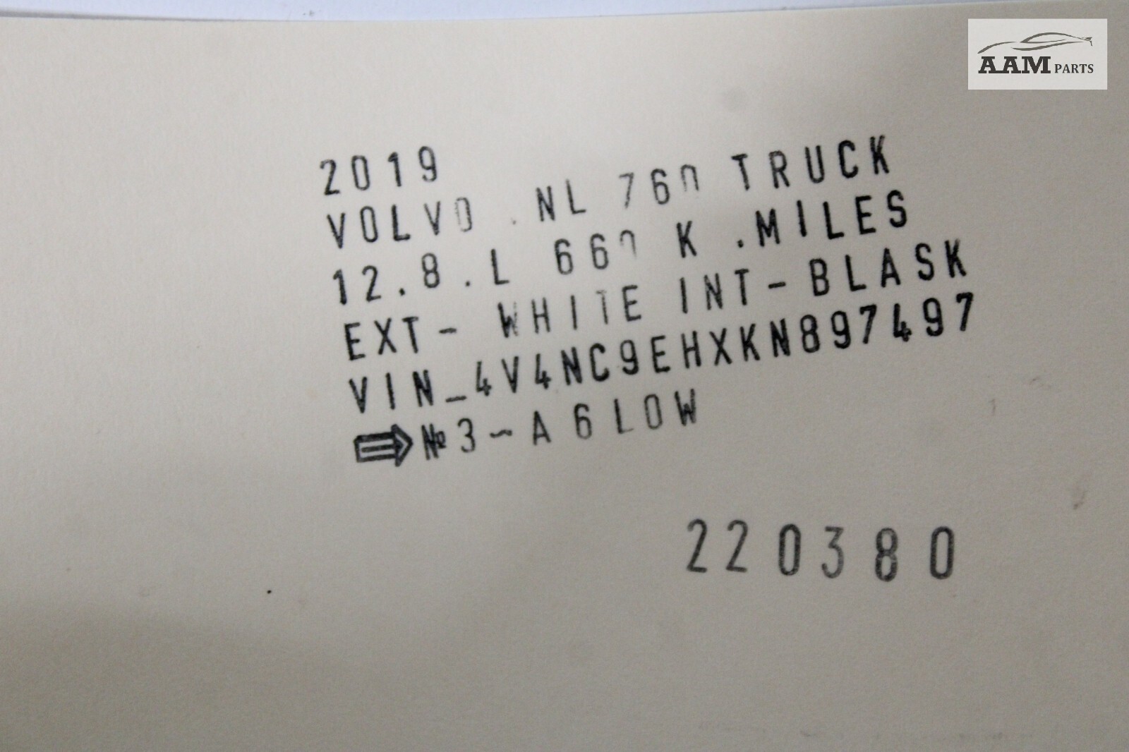 2019-2023 VOLVO VNL 760 D13 TRUCK SLEEPER BUNK NET BELT RECEIVER 84719307 OEM