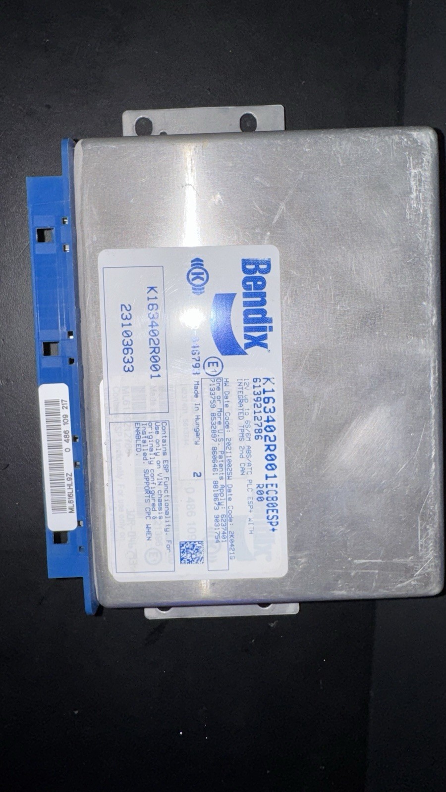 BENDIX ABS MODULE EC80ESP+ K163402R001 6S/6M ABS/ATC PLC ESP+ TPMS