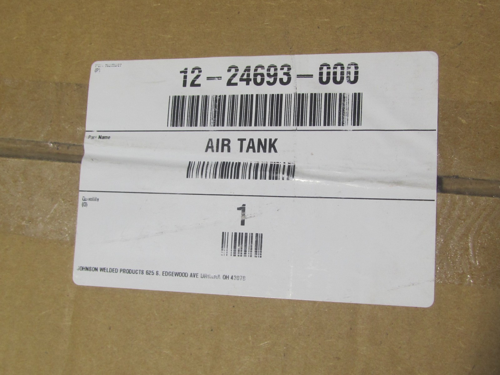 NEW GENUINE OEM 12-24693-000 Tank Air,Steel,Split,1990,Wet/ for Freightliner