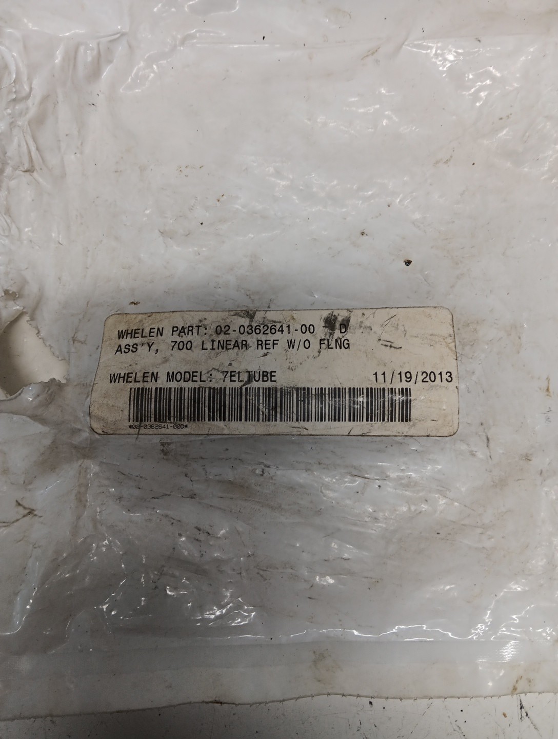 WHELEN : 02-0362641-00D ASS’Y , 700 LINEAR REF W/O FLNG AMP CN, Item # 1884