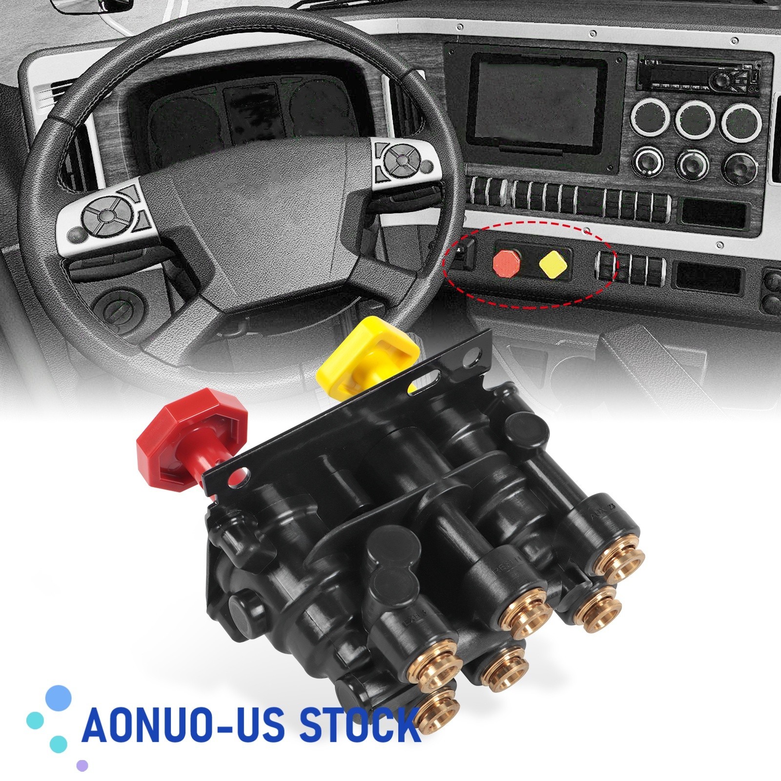 20560009 KN20619 Dash Air Brake Control Valve For Haldex Volvo Keene Truck MV3