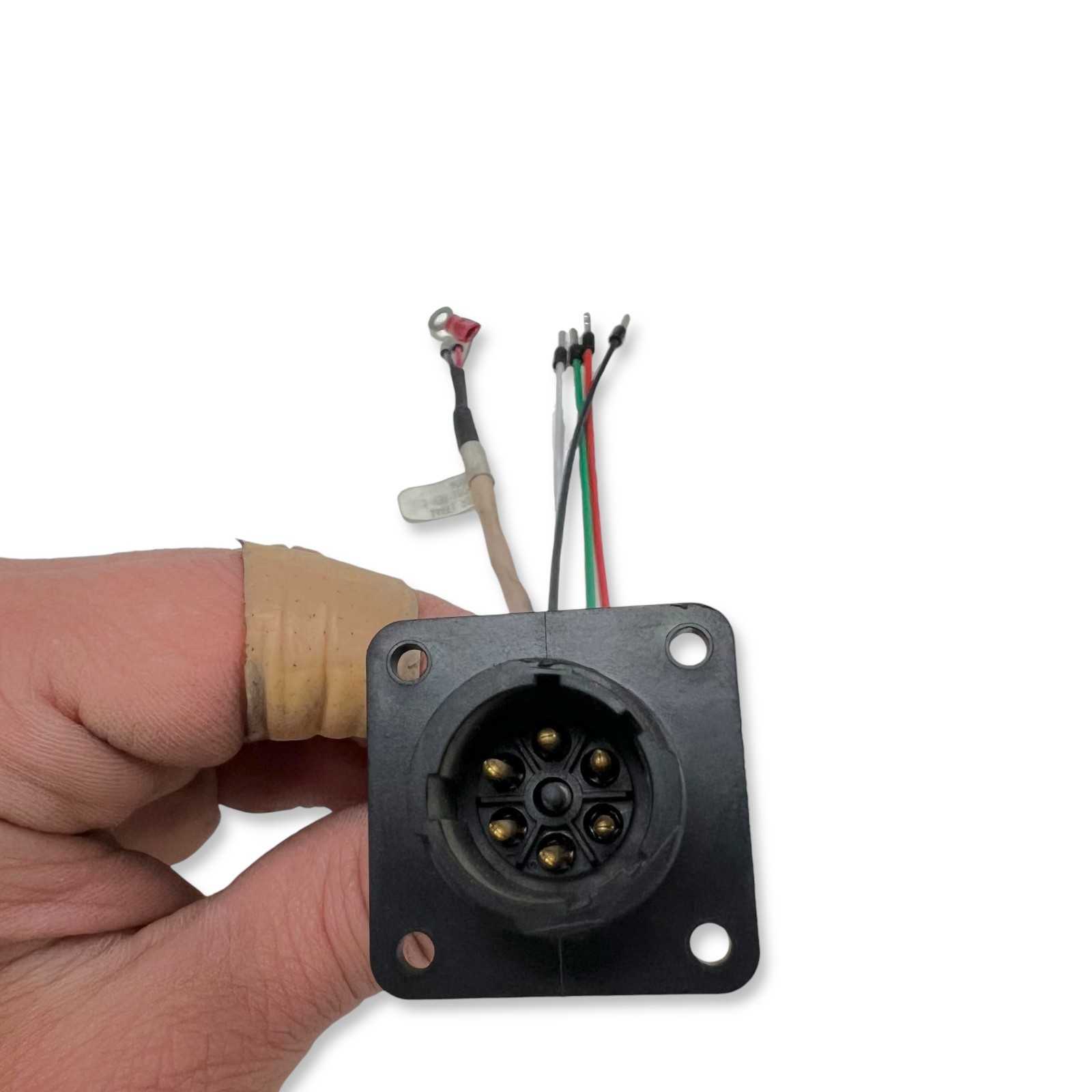 Luminator 504036-001 Rev C 6-Pin Panel Mount Circular Connector w Wiring Harness