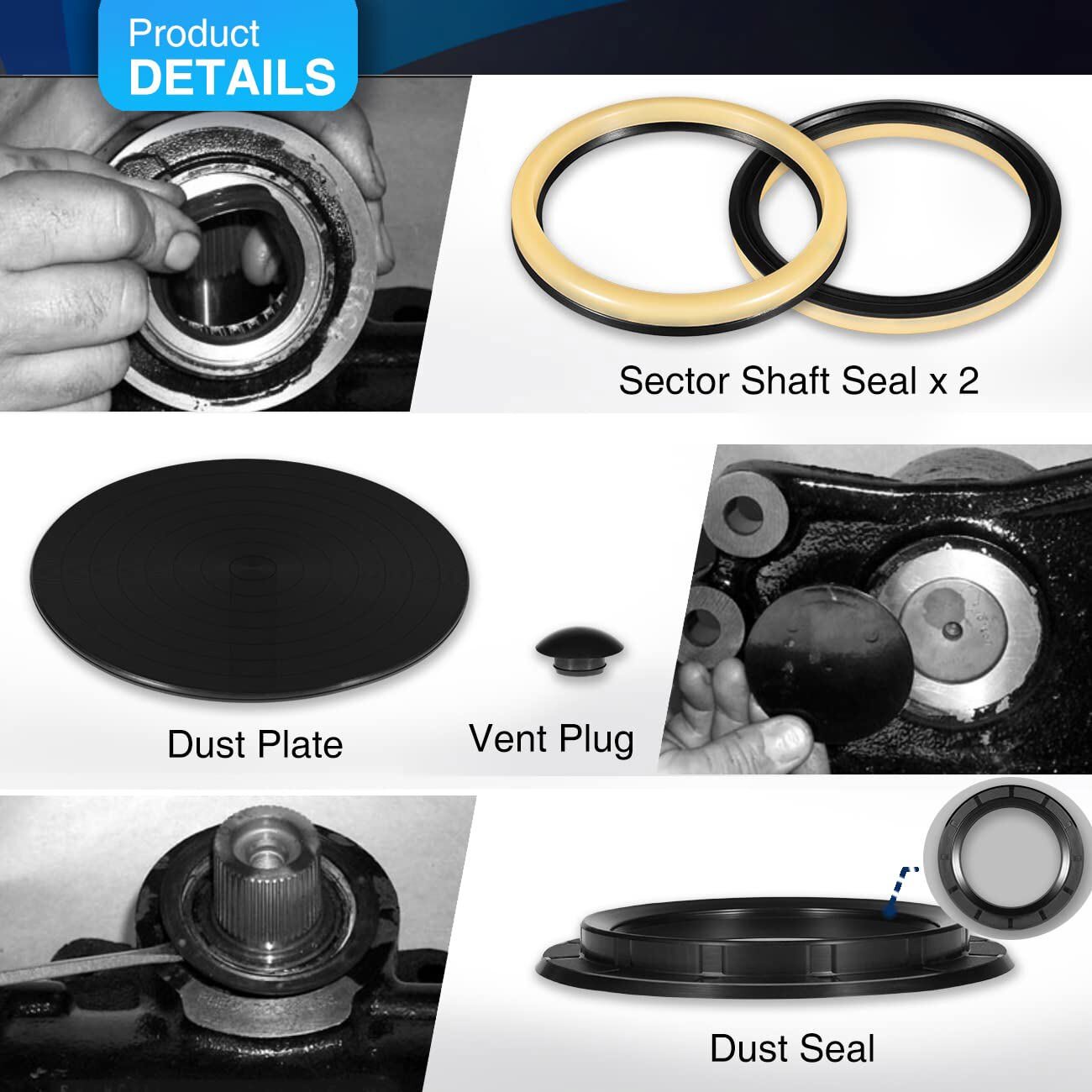 5545741/5544881 Sector Shaft Seal Kit for Sheppard M100 M90 Power Steering Gear