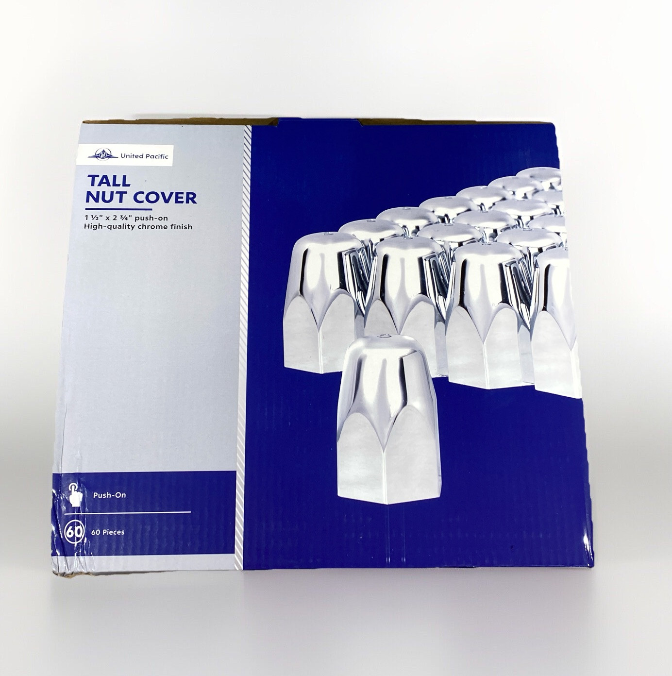 United Pacific 10084CB Tall Wheel Lug Nut Cover 1.5″ X 2 3/4″, Chrome, 60pcs New