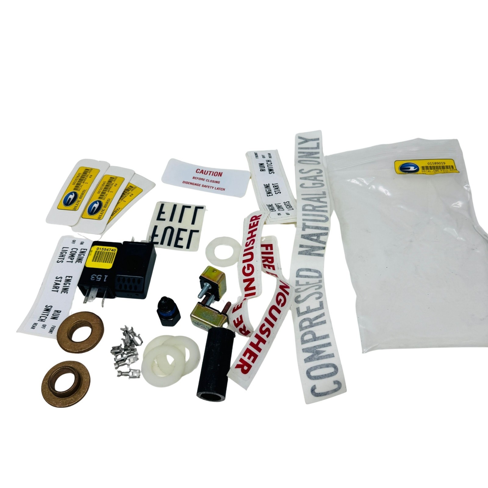 Blue Bird School Bus Parts Lot – Decals, Stickers, Hardware, Switches and More