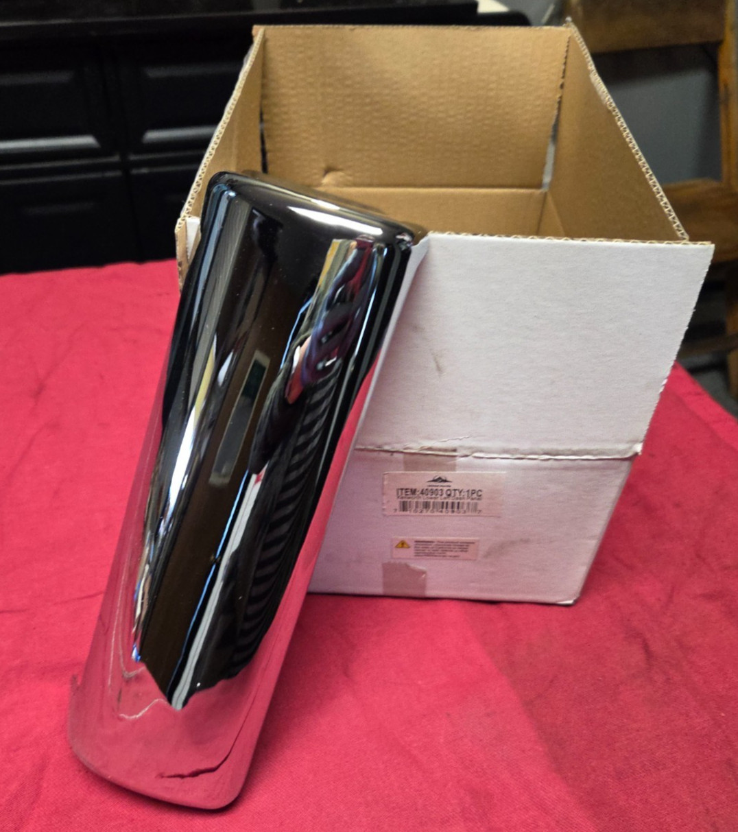 United Pacific 40903 Chrome Plastic KENWORTH LOWER LH DASH PANEL, NEW OLD STOCK