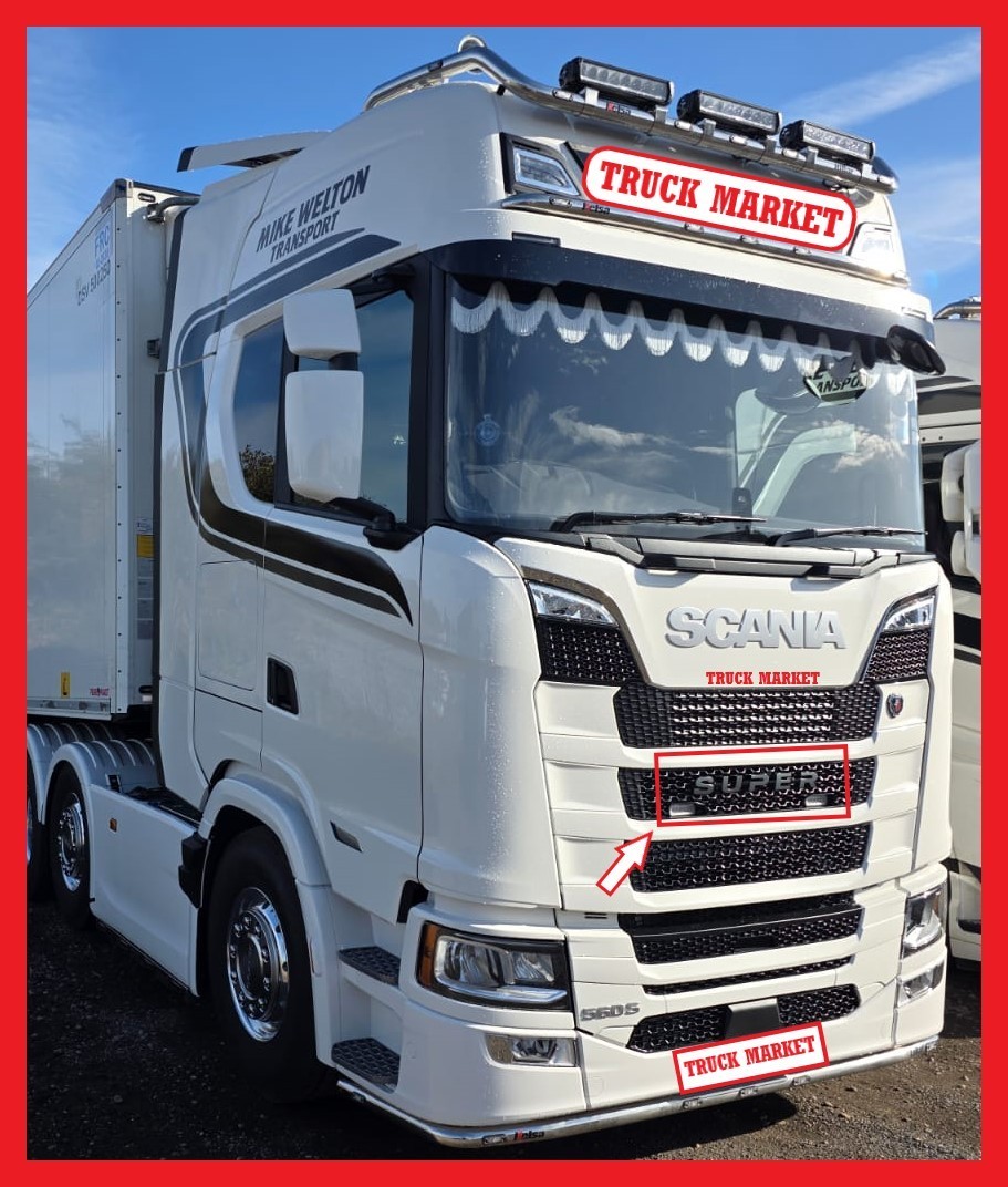 Scania NG “SUPER” LETTER CHROME Stainless Steel 1 Pice.