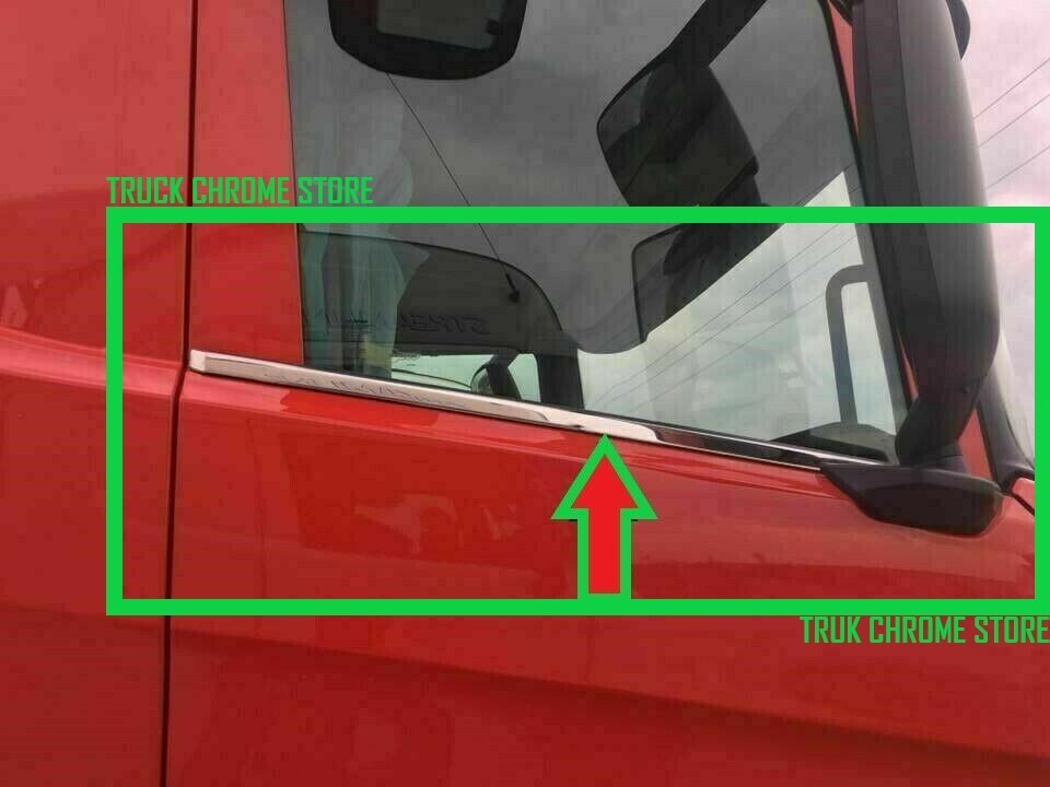 Scania NG SC S/R 2016 UP WINDOW LATH CHROME Stainless Steel 2 Pieces.