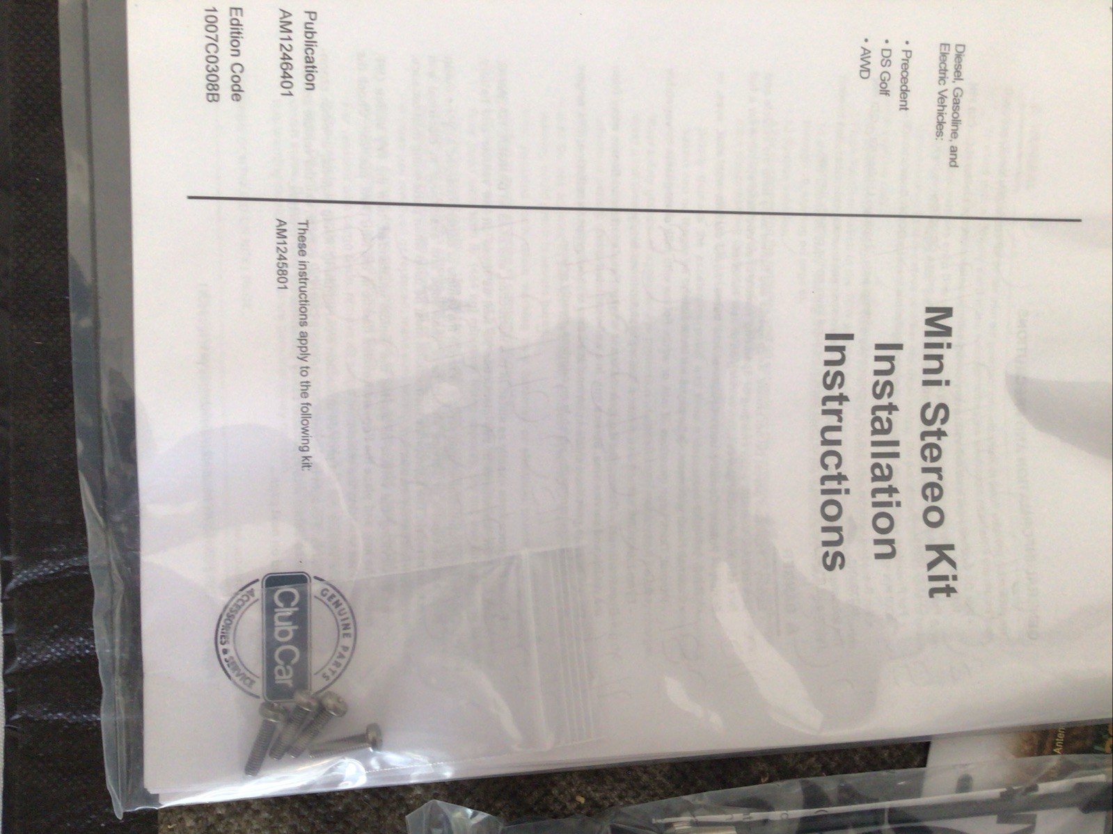 Club Car Precedent/Jensen Mini Weatherproof Sterio # AM1245801 04’-current