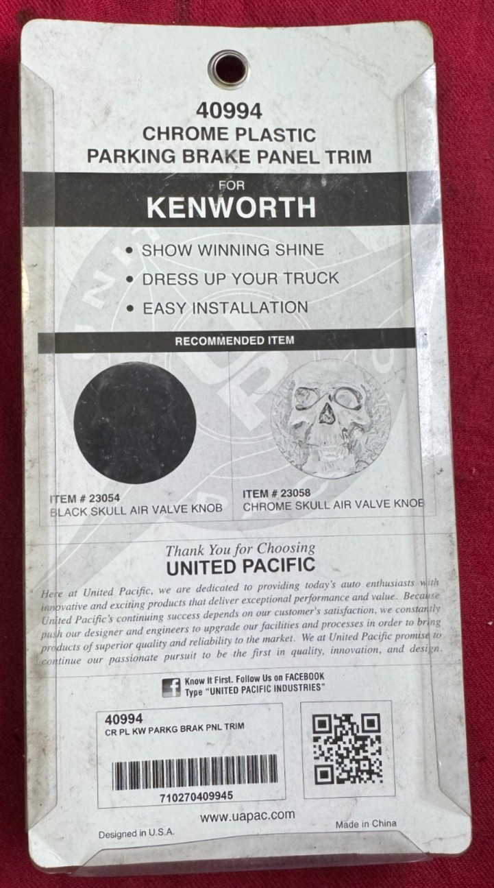 United Pacific 40994 Dashboard Trim, Break Dash Panel Trim, for Kenworth