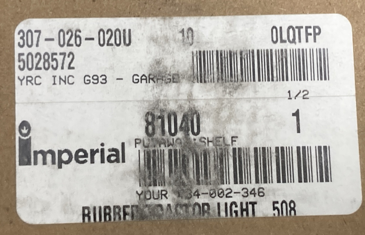 NEW GENUINE IMPERIAL 81040 Rubber Tractor Implement Light Round 4.75″