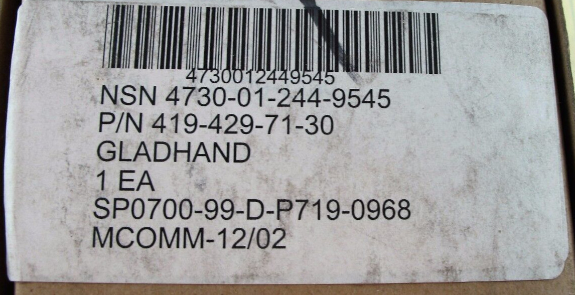 Haldex Midland Sloan Blue Angle Mount Hose Coupler (Gladhands)[B1S3]