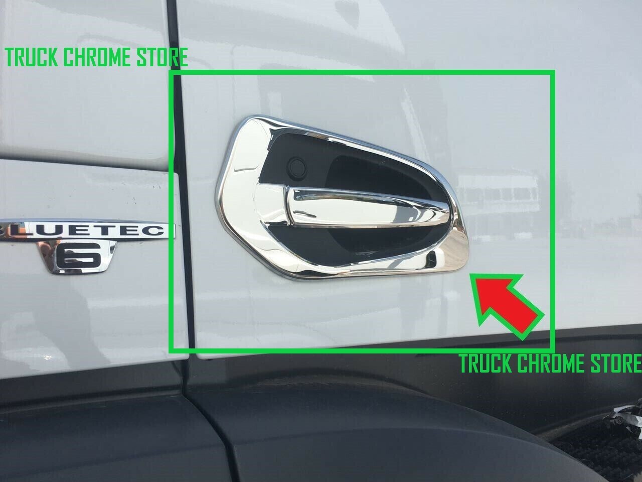 Mercedes ACTROS MP4-MP5 DOOR HANDLE CHROME Stainless Steel 4 Pieces.