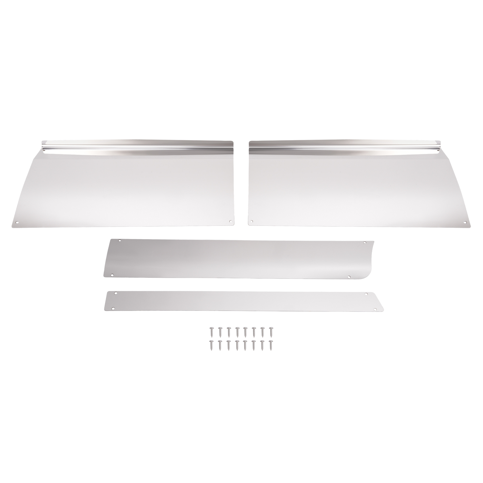 For Kenworth T680 304 Stainless Steel Front Upper& Lower Kick Plate Set Of 2