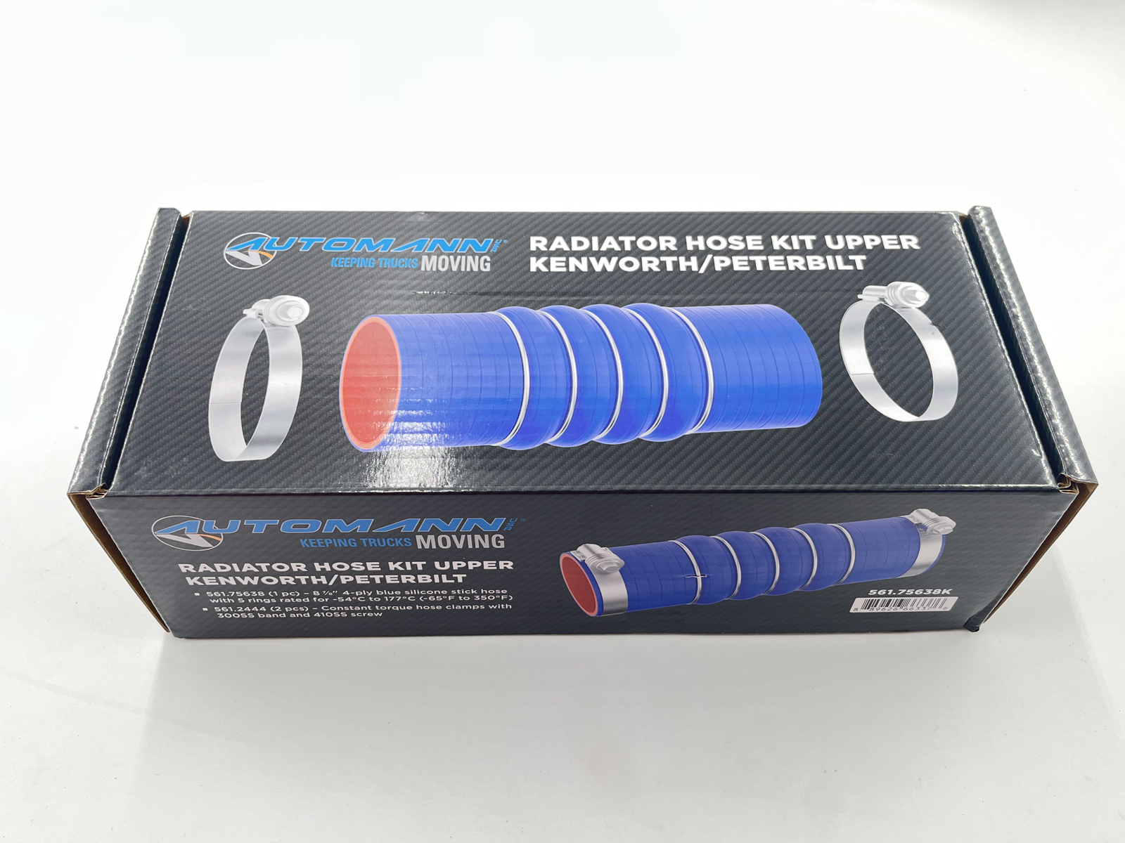 SILICONE UPPER RADIATOR HOSE Kit PACCAR KW PETERBILT SIMILAR TO F50-6308 28359