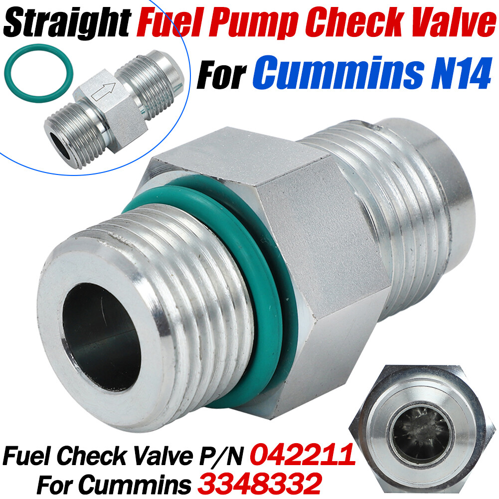 Straight Fuel Pump Check Valve Fitting for Cummins N14 Engine # 042211 # 3348332