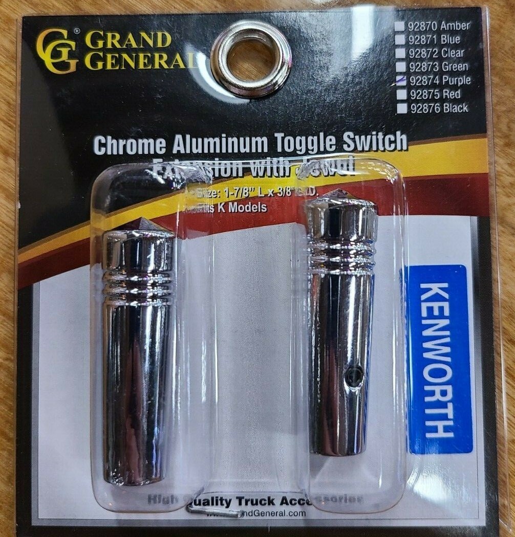 Toggle switch extension 1-7/8″ purple jewel chrome aluminium all Kenworths 92874