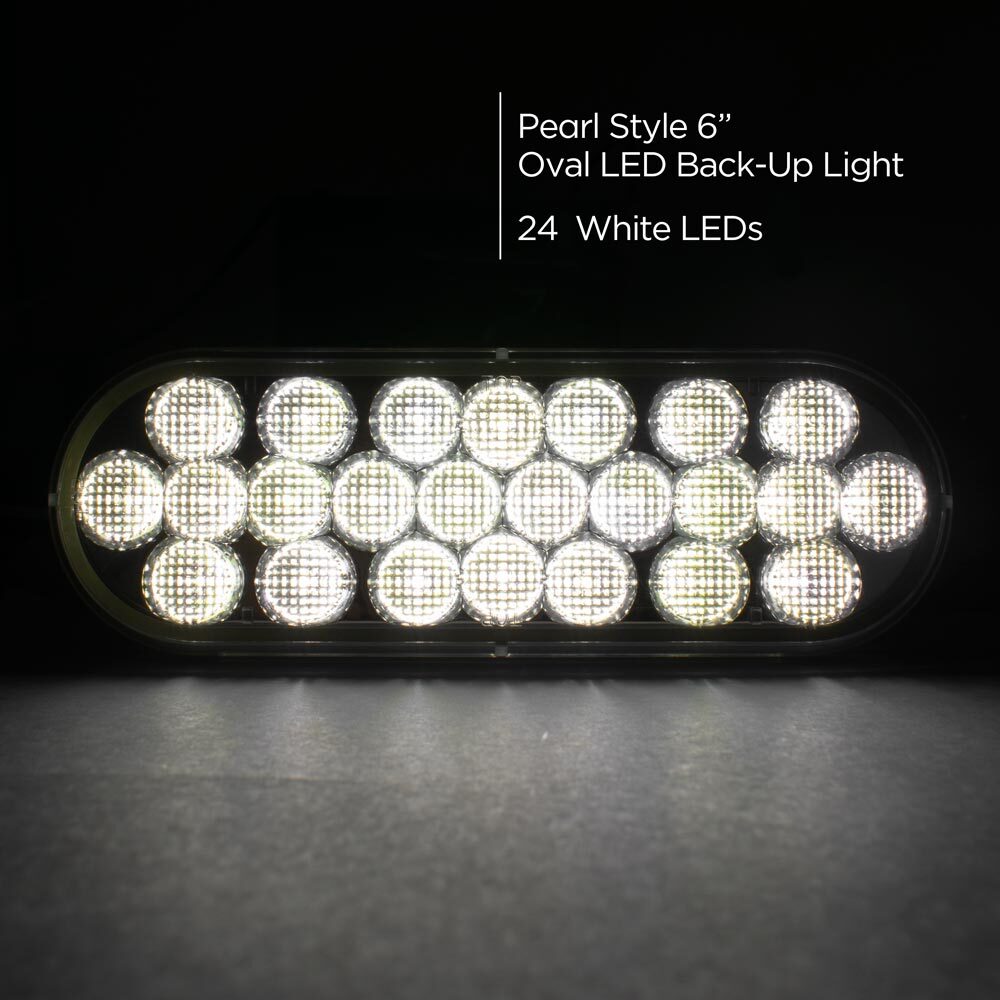 Pro LED 624C 6″ Oval White Backup/Reverse Light – Replaces Truck Lite 6060C