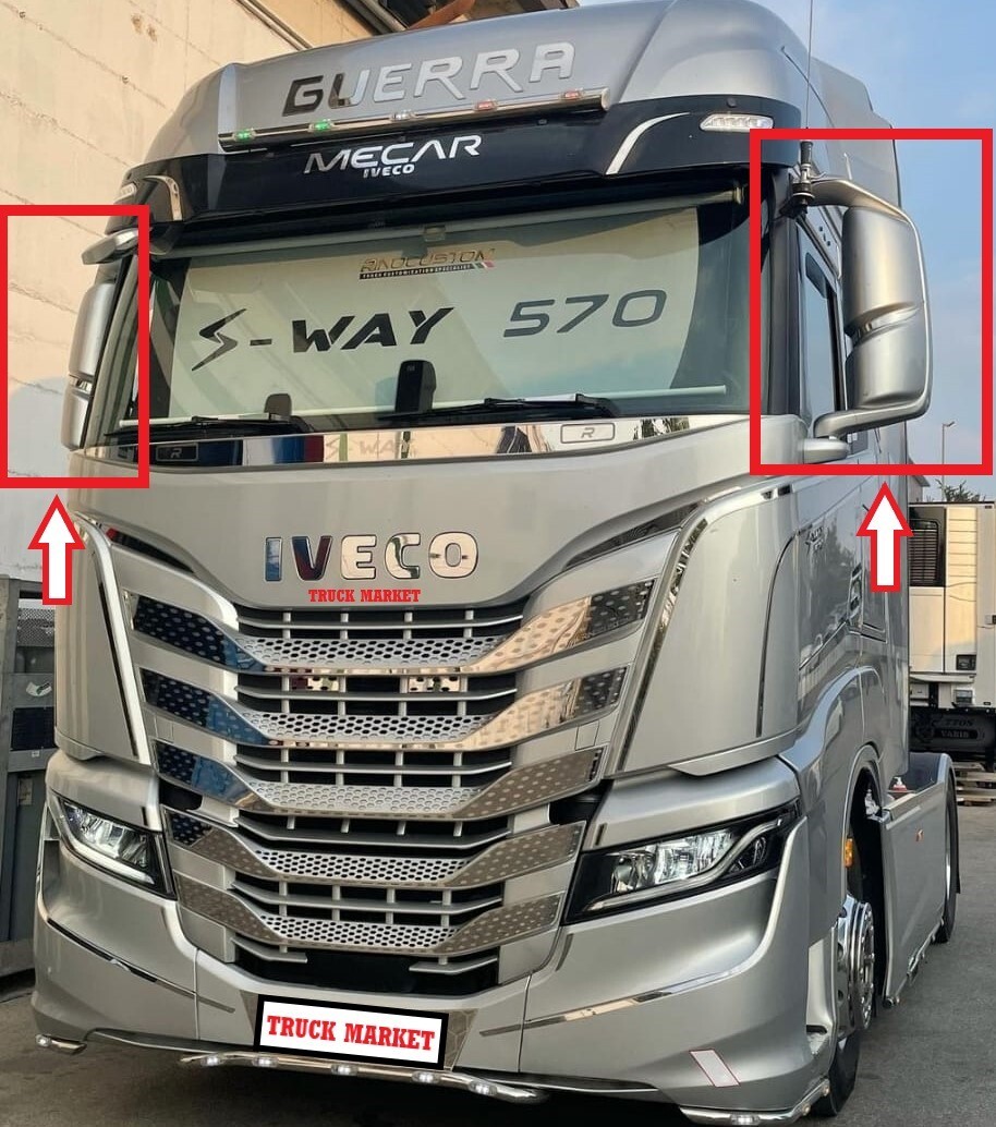 iveco S-WAY Mirror Cover CHROME Stainless Steel 2 Pieces.