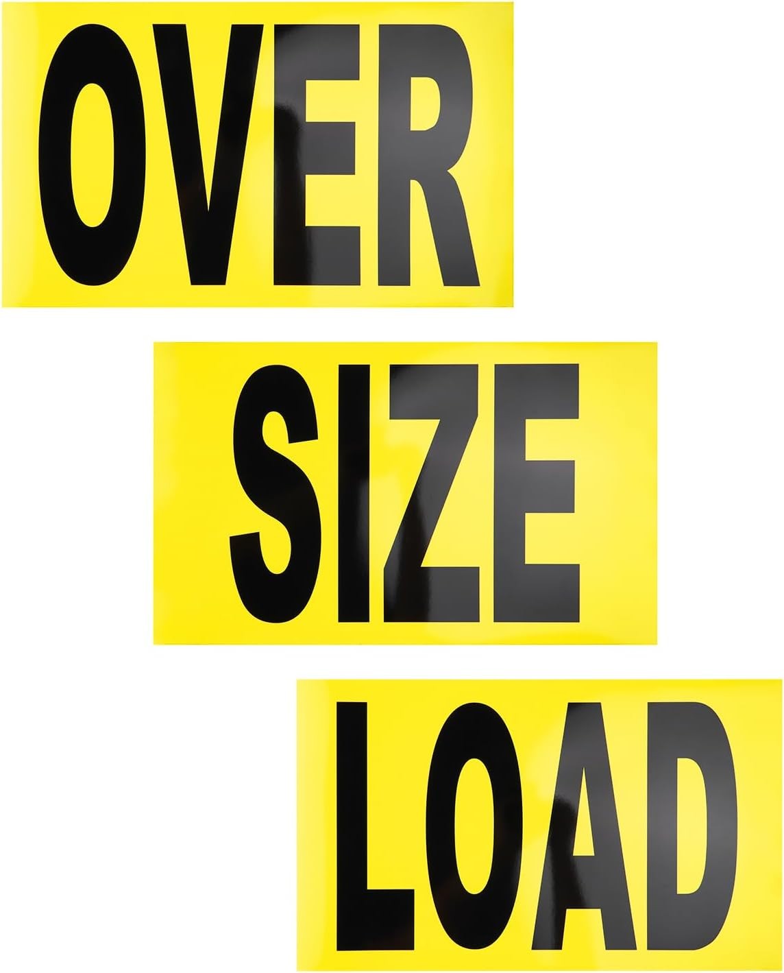 12″x60″ 3 piece Magnetic Oversize Load Sign for Escort/Pilot Car ~ Truck Safety