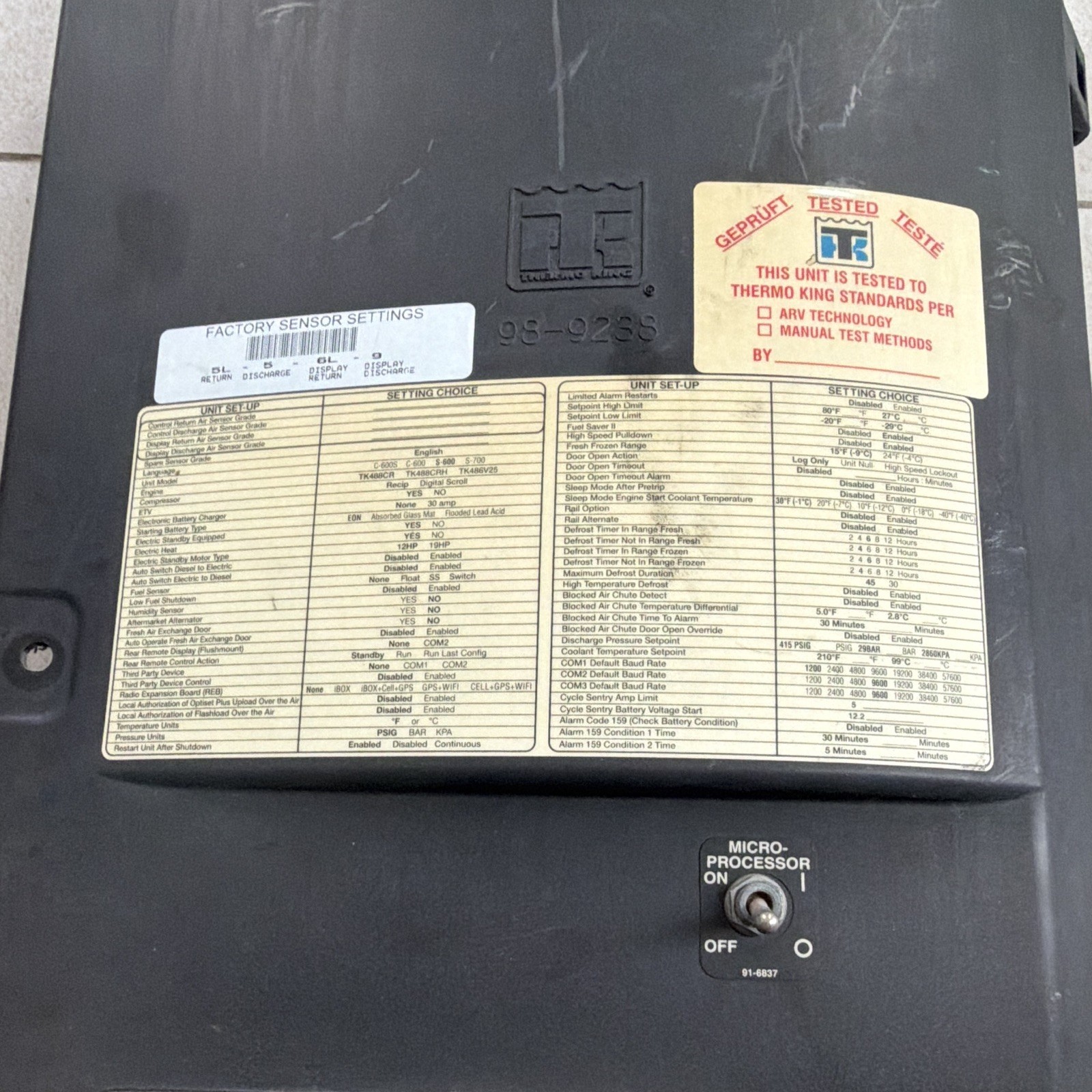 Thermo King SR2/SR3/SR4 HMI Controller TRP LCD Display Replacement