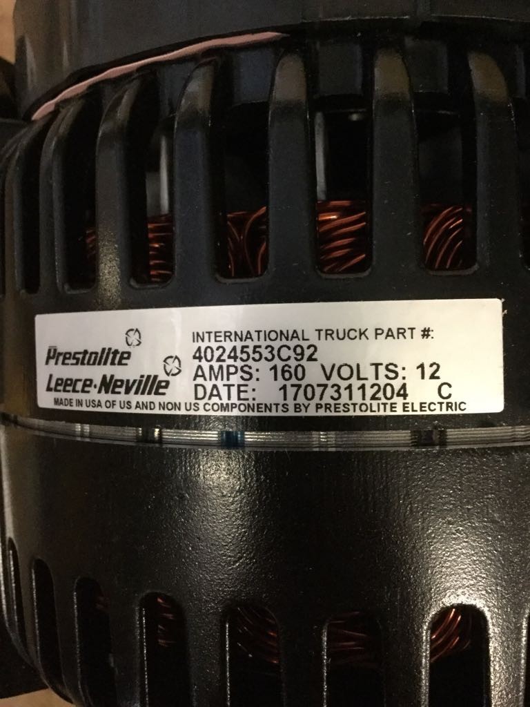 NAVISTAR REMANALT,ALTERNATOR,12V , 160A 4024553C93 8600315 8600422 8600127