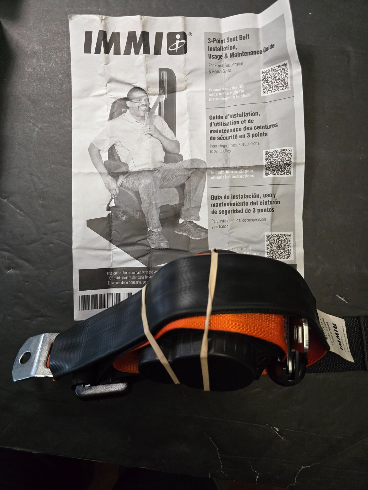 IMMI F151761XA 3-Point Seat belt for Fixed, Suspension & Bench Seat W/0 Receiver