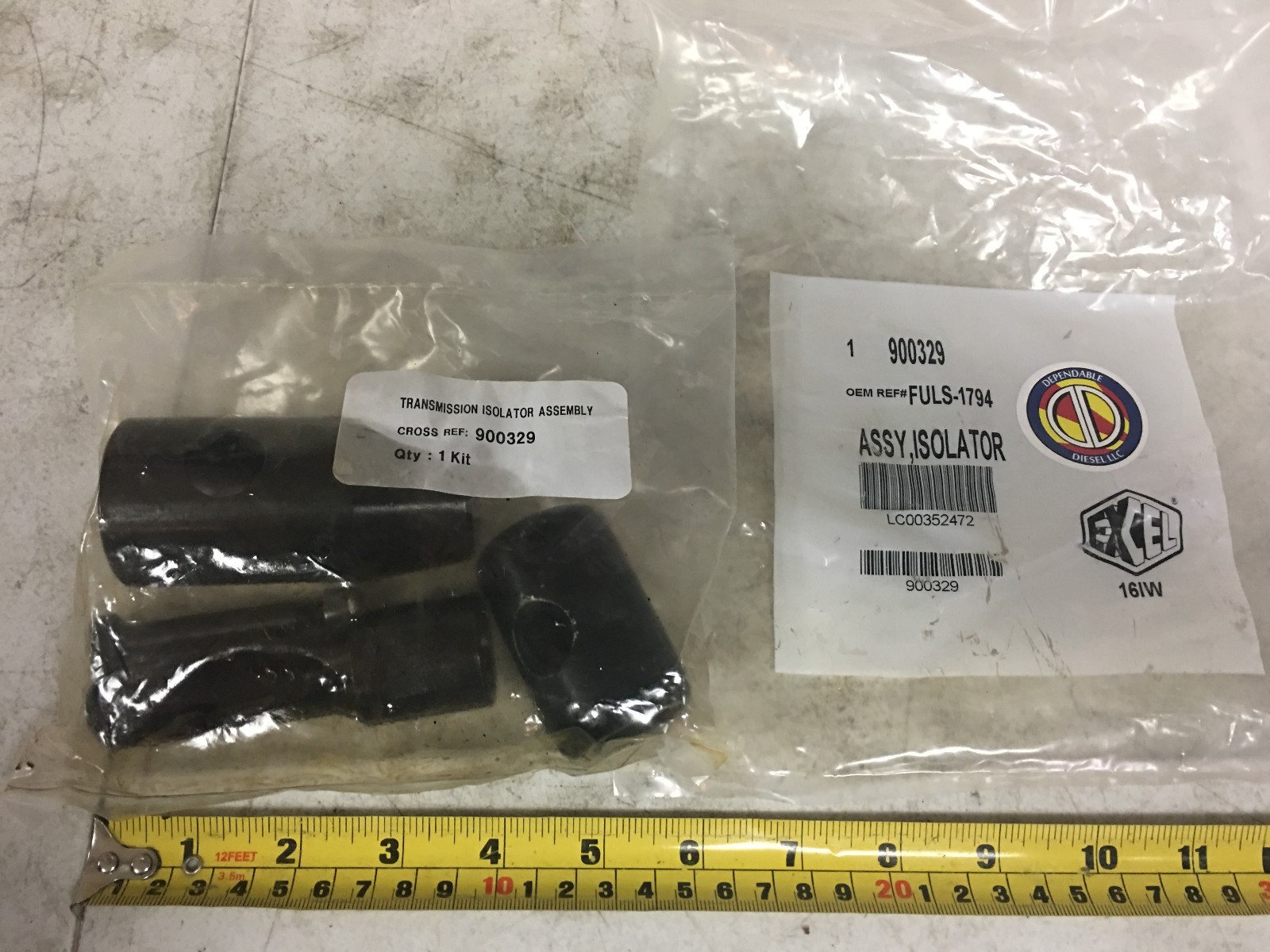 Shift Lever Isolator Bushing Kit. PAI # 900329 Ref.# Fuller S-1794, S1794