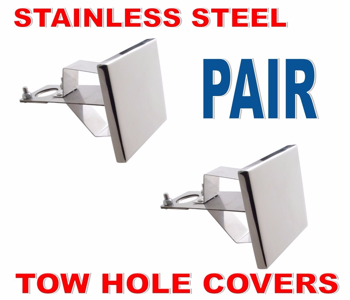 TOW PIN COVER Set – Stainless Steel (PAIR)