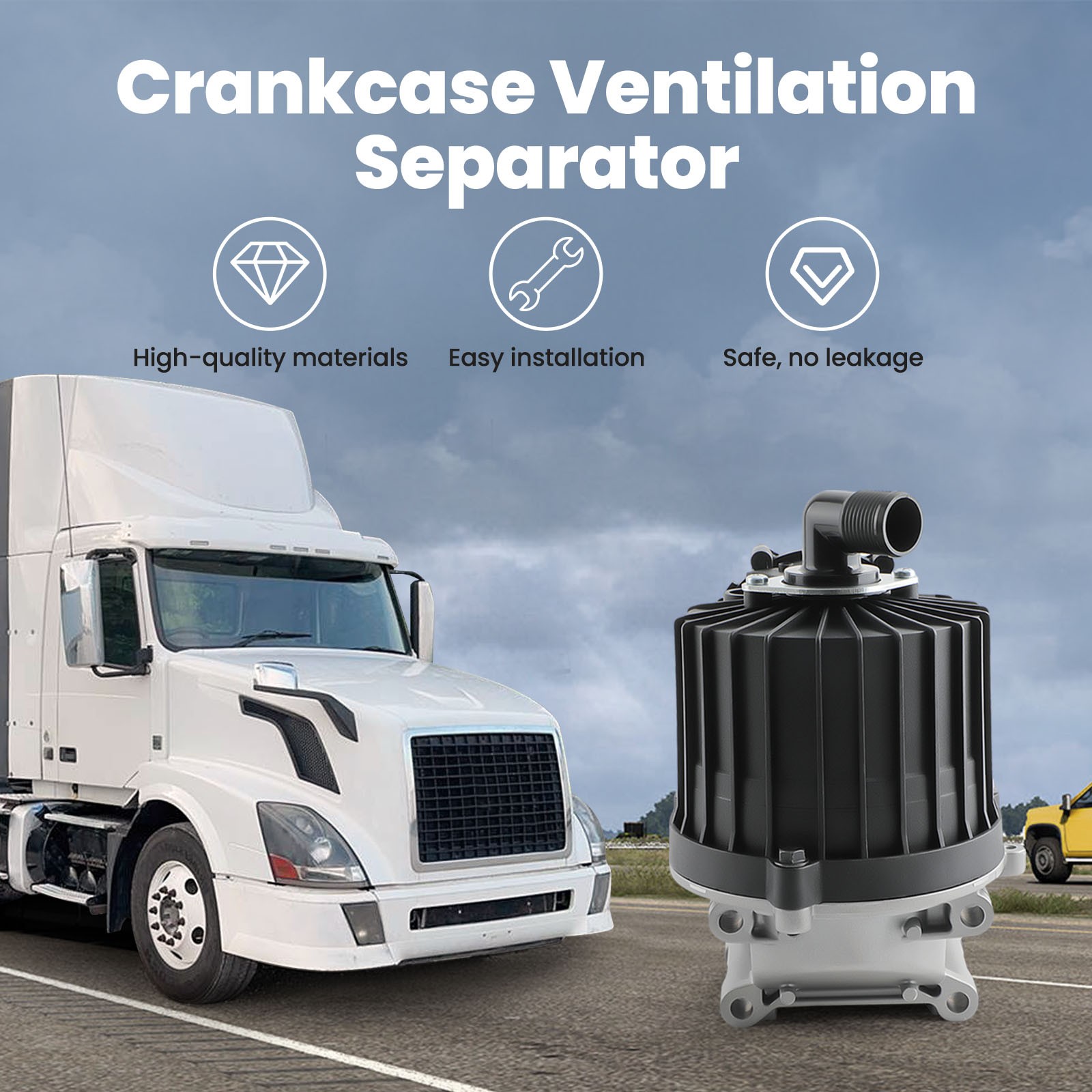 Crankcase Ventilation Oil Separator w/Gasket For Volvo Mack D13 MP8 2008-2014