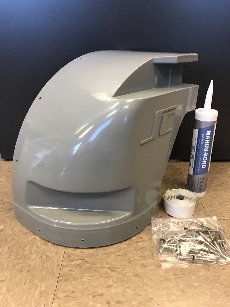 Supreme 116405 Corner Cap OEM Roadside includes rivets, adhesive strips + caulk