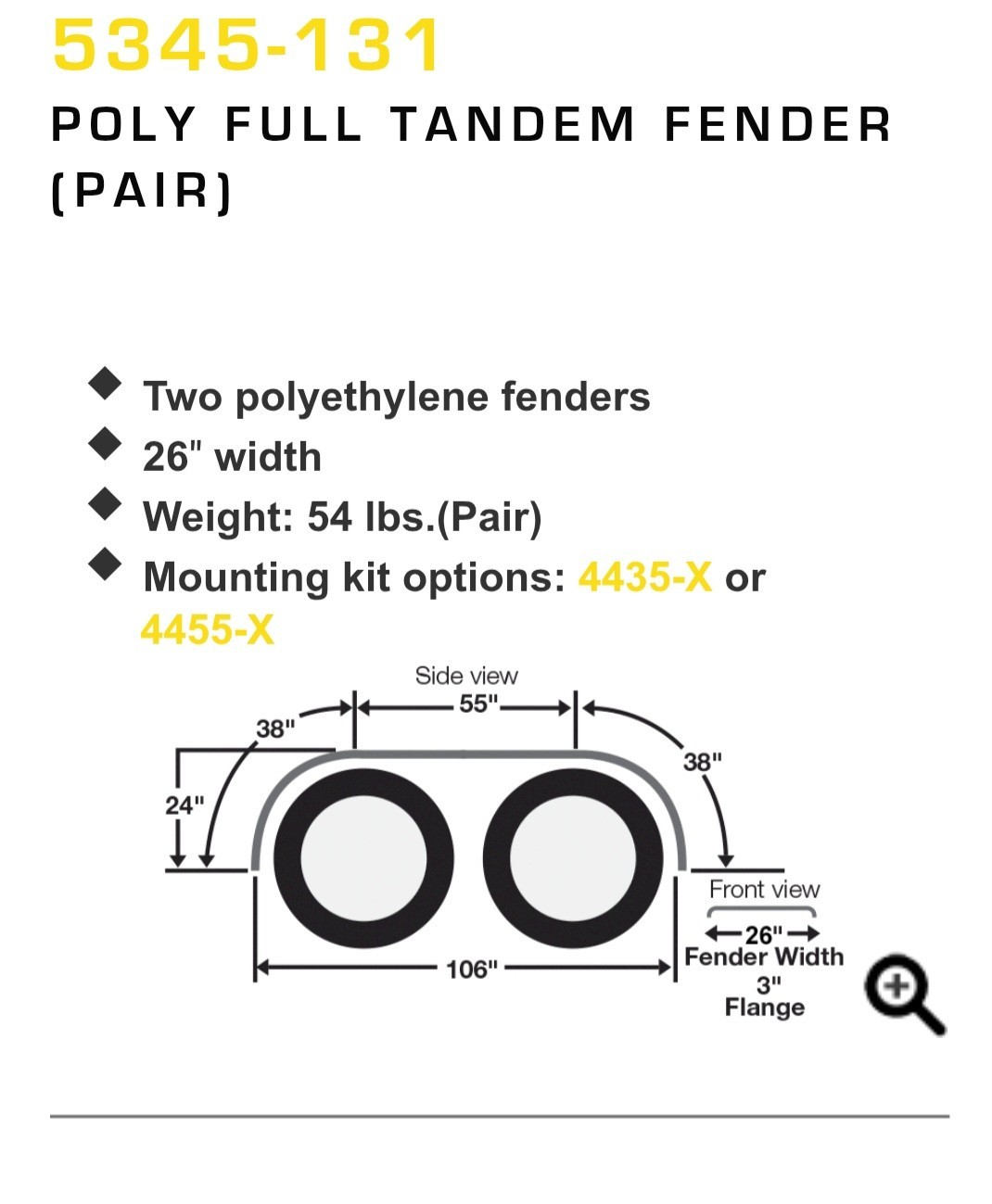 Alliance Poly Full Tandem Fenders Black ABP N32 5345 131 Set Of 2.