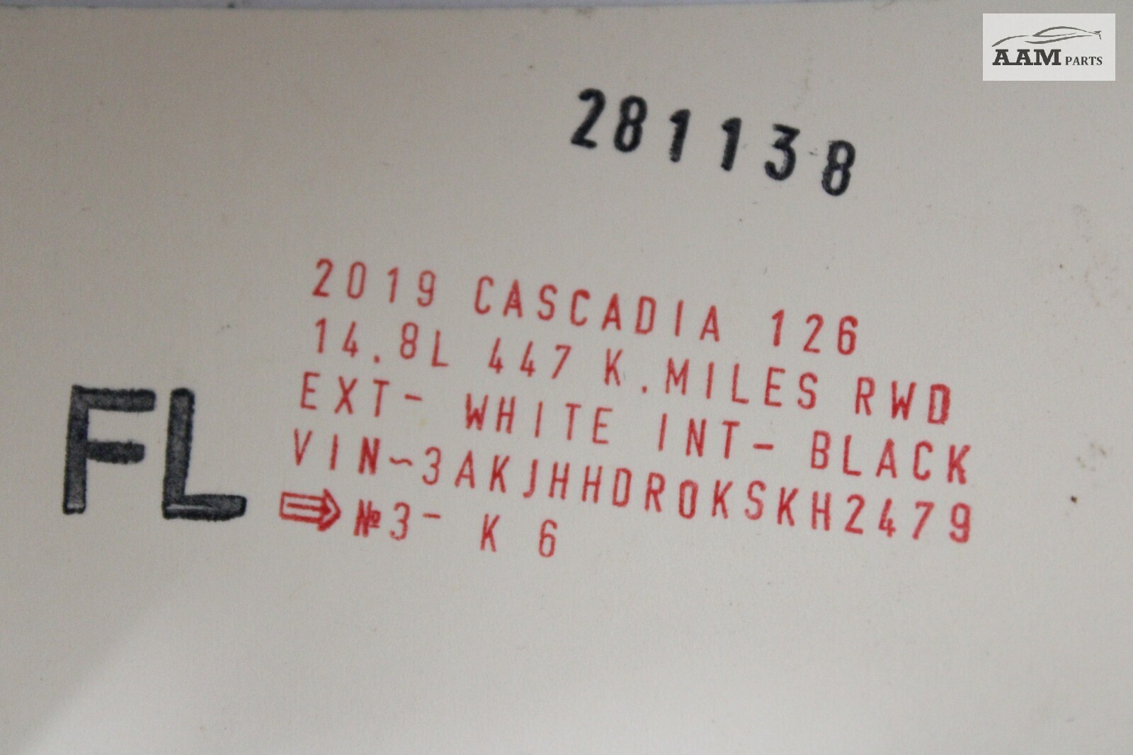 2018-2024 FREIGHTLINER CASCADIA FRONT LEFT SIDE DOORWAY WEATHERSTRIP SEAL OEM