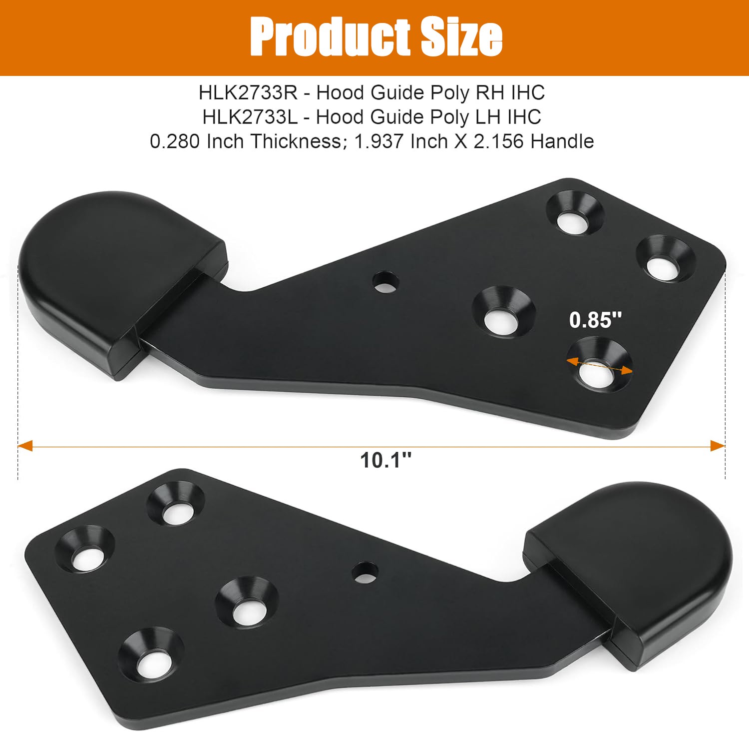 ✅Poly Hood Guide Left Right Set Fit International Trucks HLK2733L HLK2733R✅