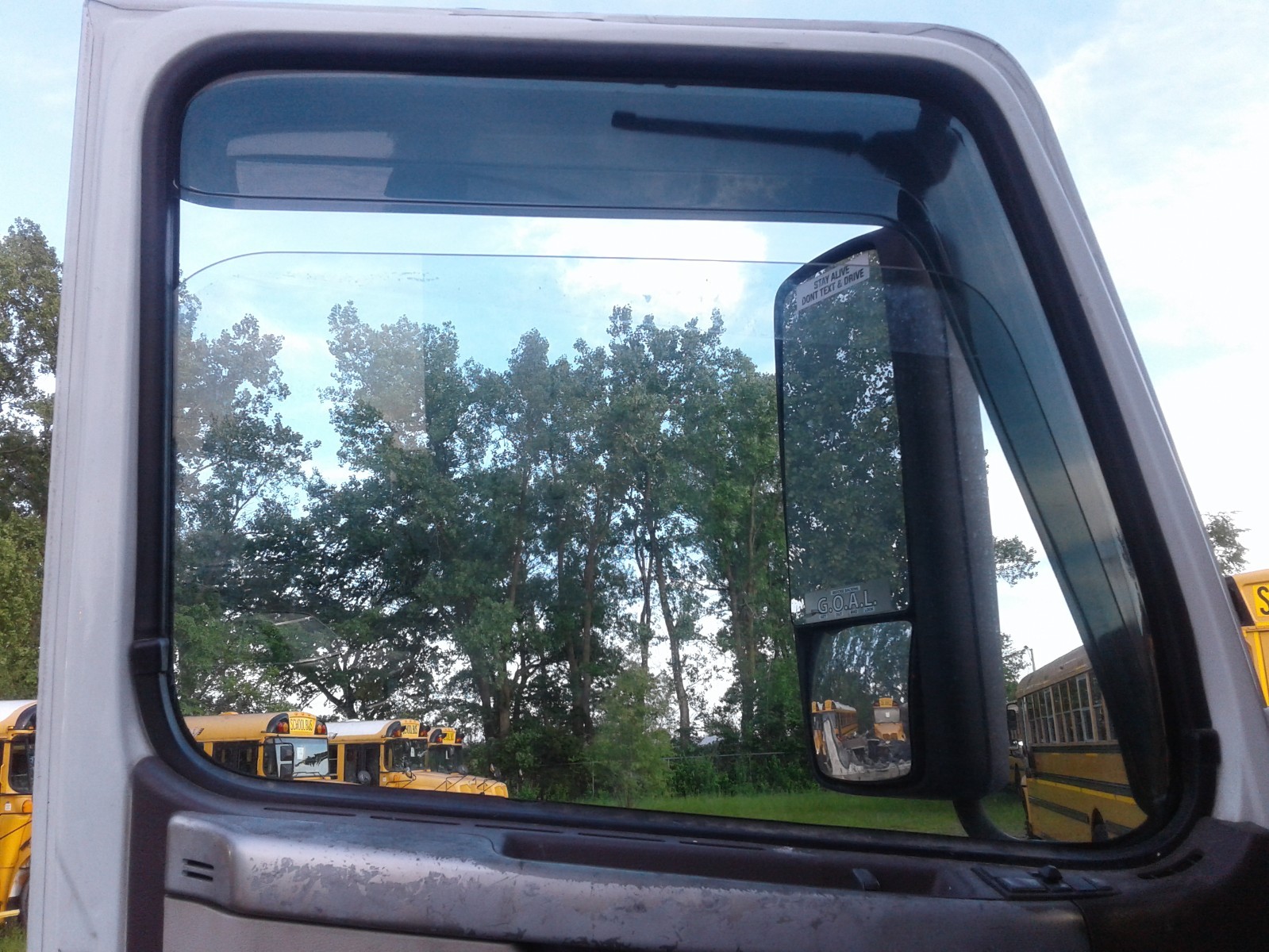 Wind and rain deflectors for Volvo VNL models semi trucks.