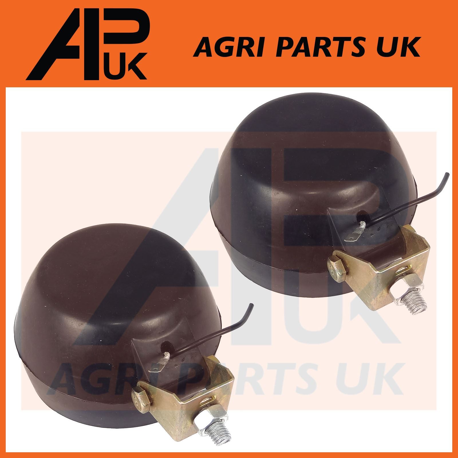 2X Halogen H3 Round Rubber 5″ 126mm Work Lamp Light Flood 12V 55W for Landrover
