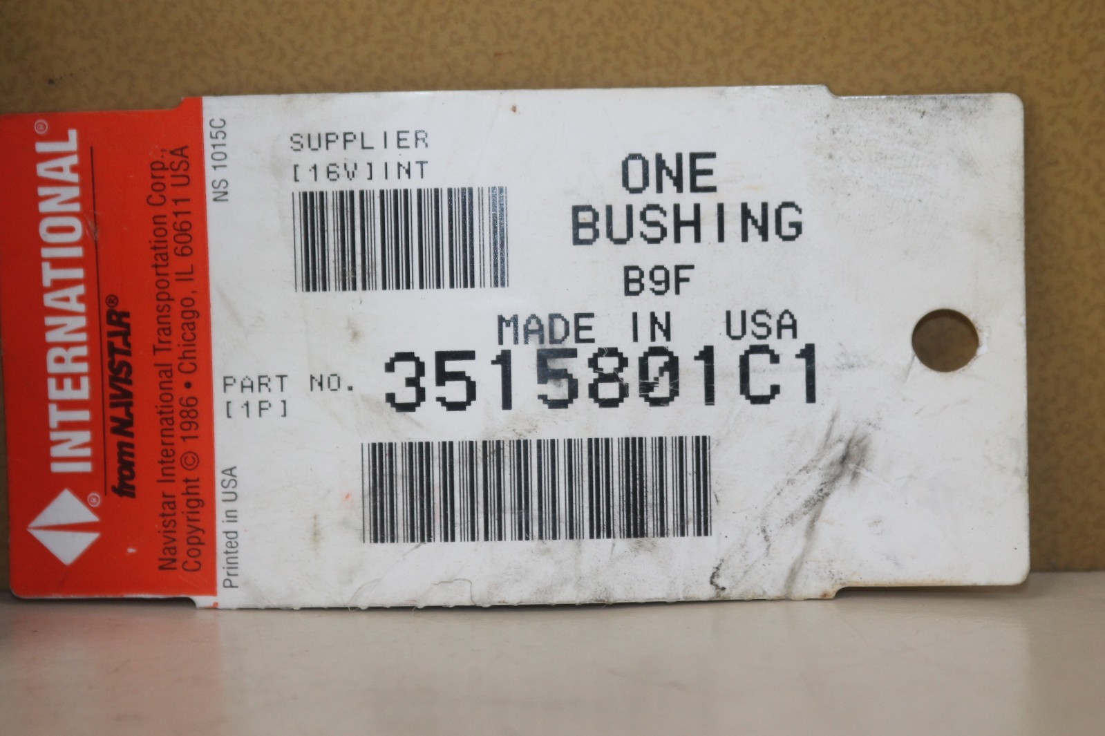 International Bushing 3515801C1 NEW Genuine OEM Made in USA