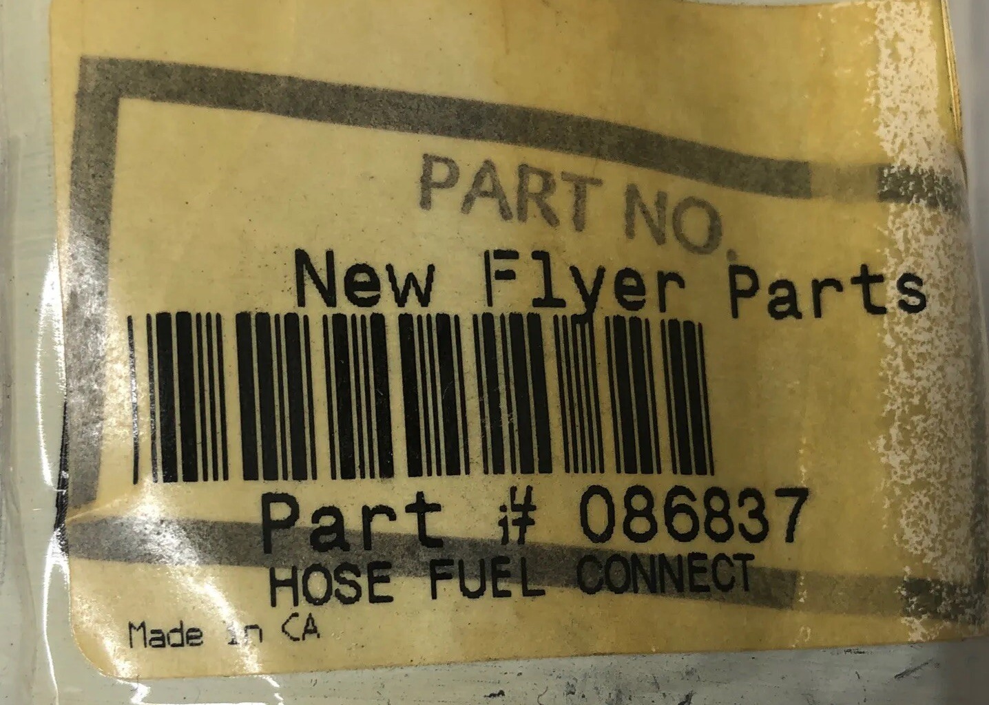 New Flyer Parts 086837 Hose, Fuel Connect; 86837