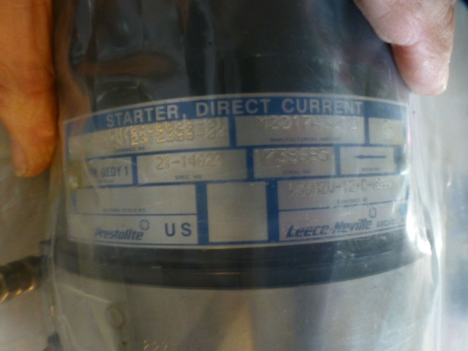 Leece-Neville Prestolite Honeywell Starter Motor M0017430MD TANK