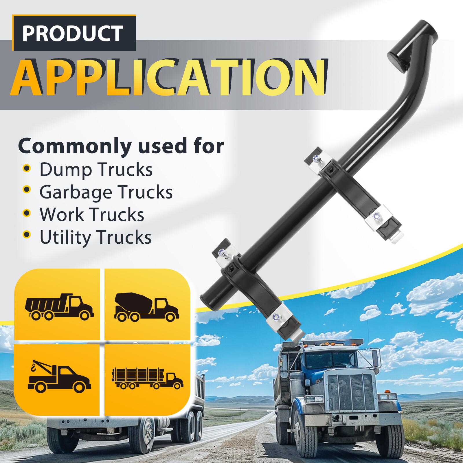 Universal Black Steel Nylon Fender Mounting Bracket Kit For Semi Truck 8591000