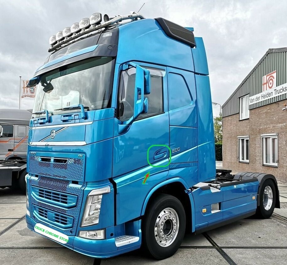 Volvo 2013 UP FH4 / FH5 DOOR HANDLE CHROME Stainless Steel 2 Pcs.