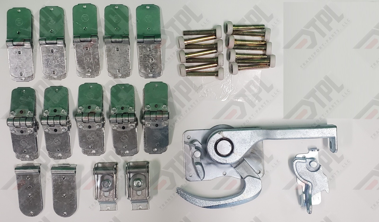 40 Piece TODCO Roll Up Door Kit 1″ NYLON Rollers ZINC LOCK + KEEPER 6 panel