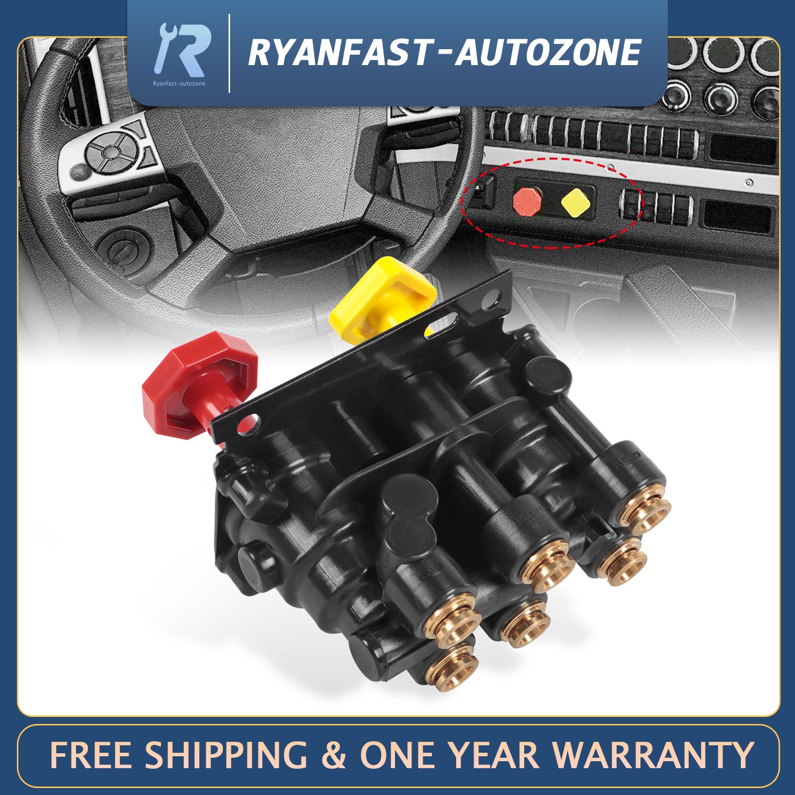 MV3 Dash Air Brake Control Valve For Haldex Volvo 20560009 Keene Truck KN20619