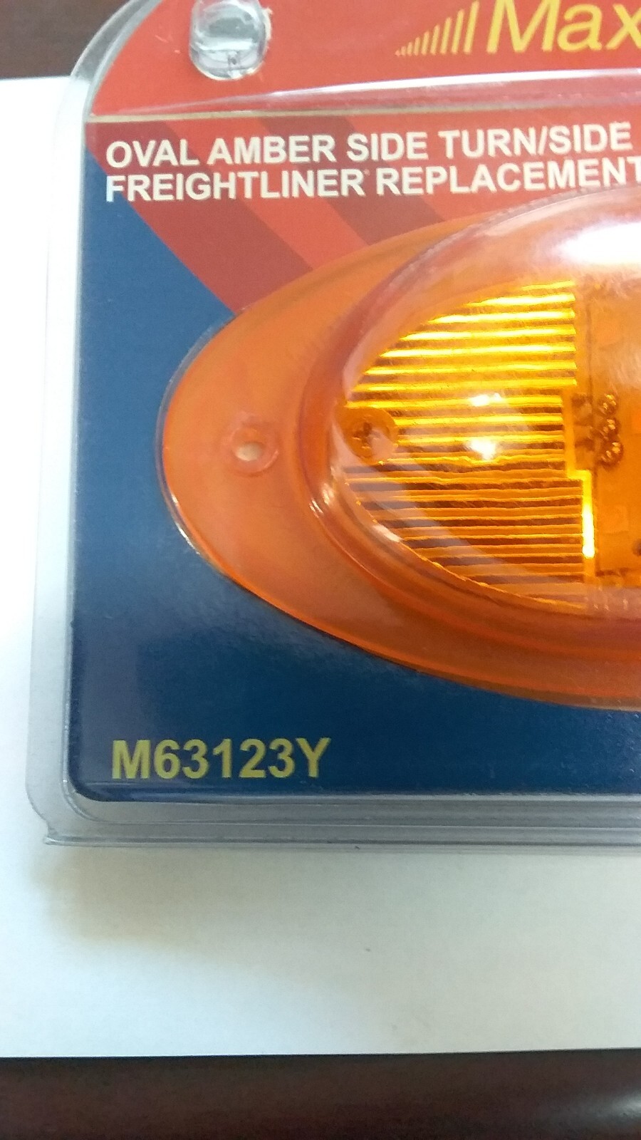 Maxxima oval amber side turn marker Freightliner replacement #M63123Y 7LEDS