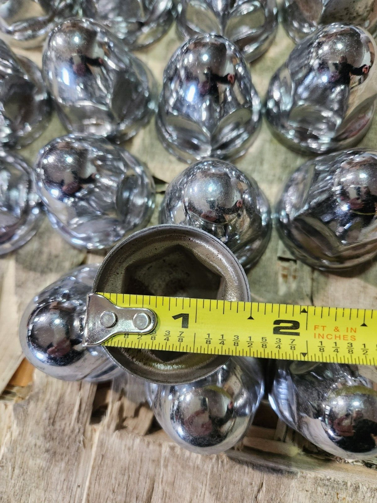 Qty 20**** American Chrome 17508 Flange Lug Nut Covers 1” Chrome
