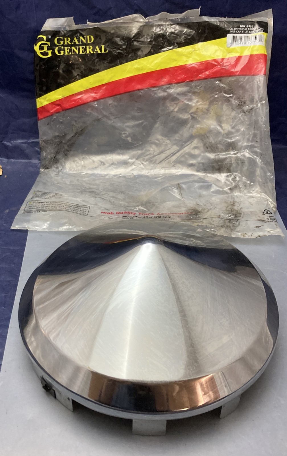 Grand General 10750 Universal Cone Front Hub Cap New Genuine