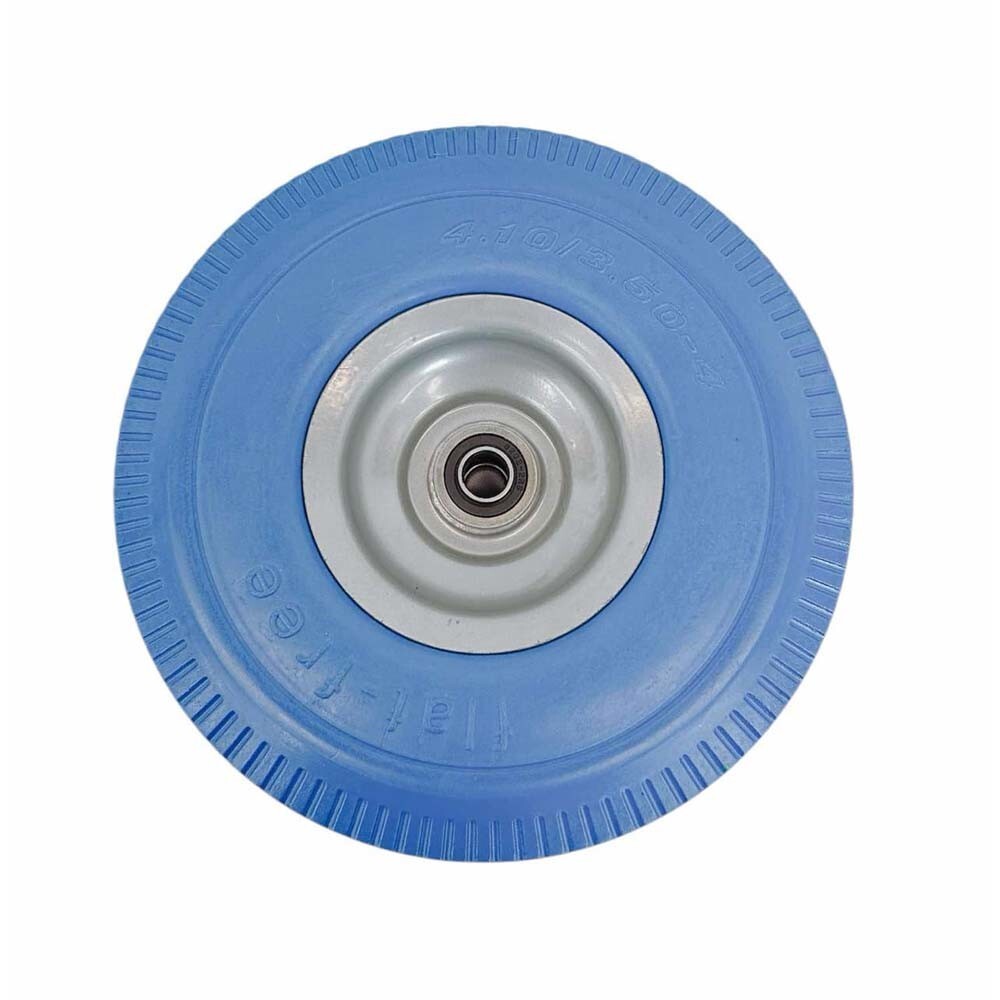 Blue 10″ Heavy Duty Solid Rubber Flat Free Tubeless Hand Truck Utility Tire