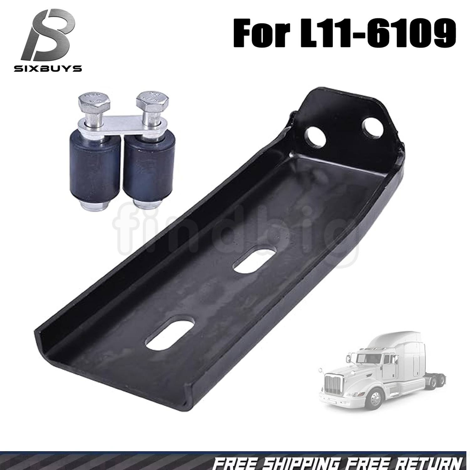 Hood Roller Bracket Kit w/Rollers & Hardware New For Peterbilt 386 L11-6109