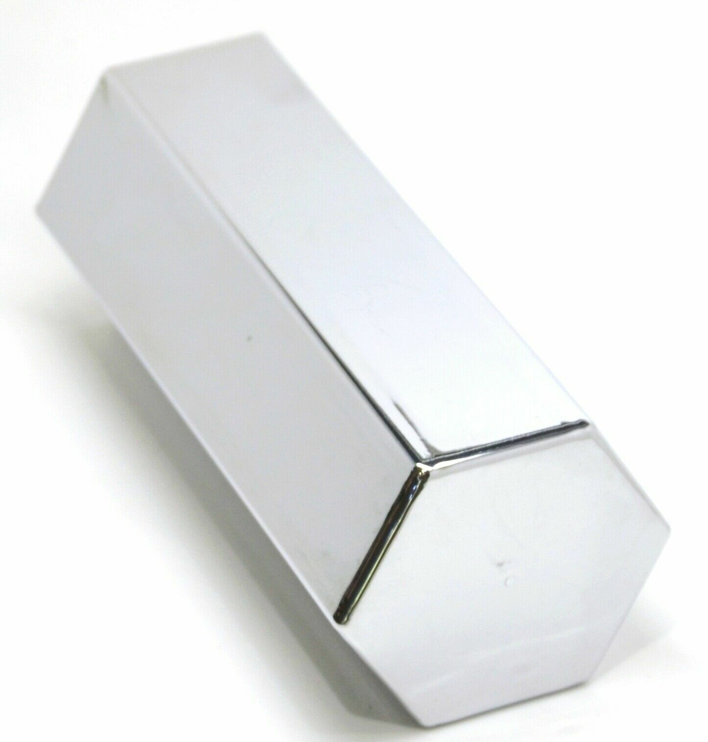 10225 Hex Flat Top Chrome Plastic 33mm Lug Nut Cover Screw-On (Set/10)