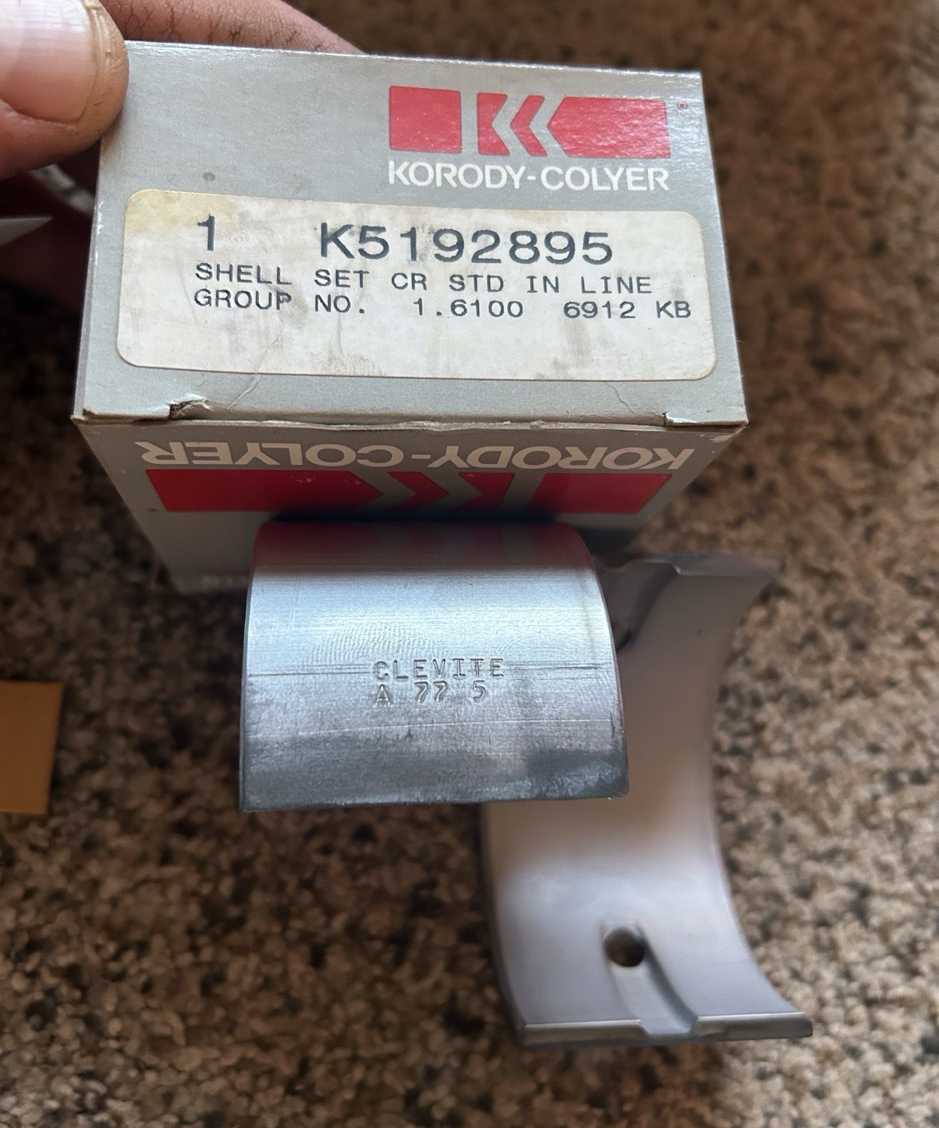 K5192895 Rod Bearing Shell Set Group 1.6100 Clevite/Korody-Colyer Detroit 71 STD